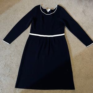 Navy and white dress